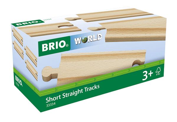 BRIO 1/2 Gerade Gleise (A1), 4 Teile, ab 3 Jahre