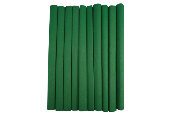 ELVIRAS Bastelkrepp Einzelfarbe 50 x 250 cm, 10 Rollen (Farbe wählbar)