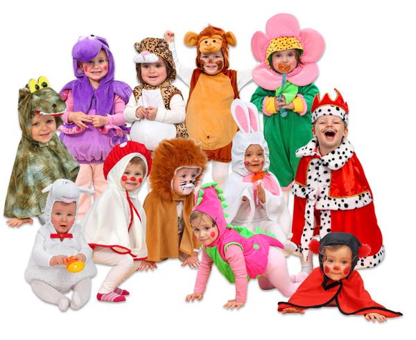Kostüm, Kinderkostüm, Tierkostüm, Tiermuster, Clown-/Dschungeltiere-Kostüm
