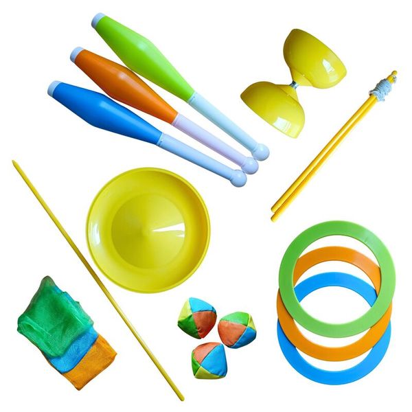 Jonglier Set im Rucksack, 15 Teile