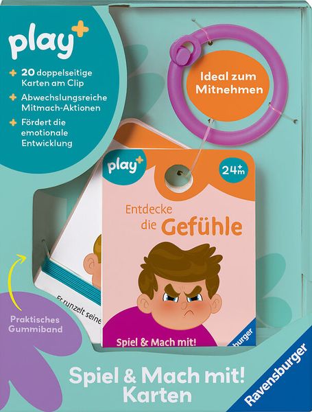 RAVENSBURGER Spiel & Mach mit! Karten: Entdecke die Gefühle, ab 2 Jahre