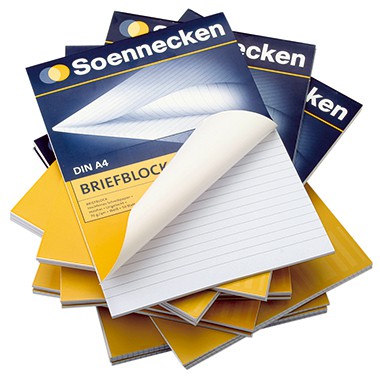 Notizblock, Brieffolien, DIN A4, Notizpapier, Block