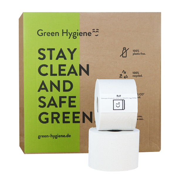 Klorrollen, Toilettenpapier, Recyclebar, Papierrolle, Box Verpackung