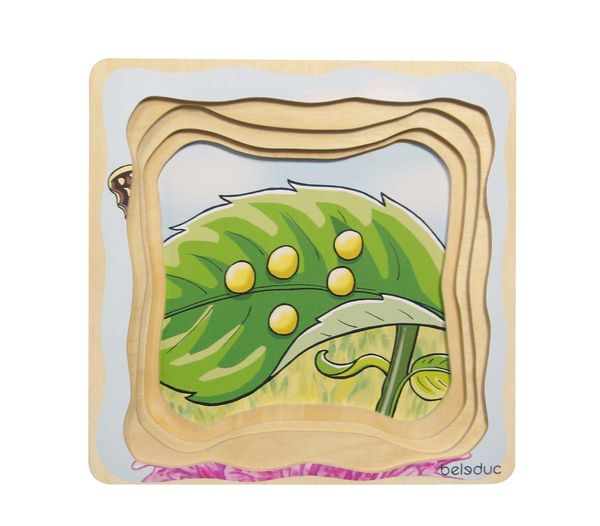 5-Lagenpuzzle Schmetterling, Holz, 28 Teile, ab 4 Jahre