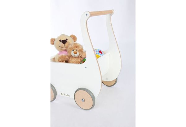 Kinderwagen, Babywagen, Holz, Teddy, Wagen