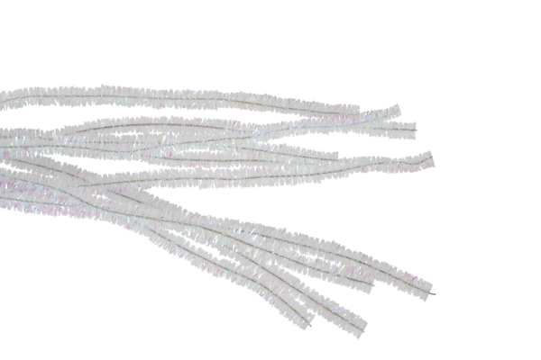 FOLIA Chenilledraht irisierend, 50 cm lang, Ø 8 mm, 10 Stück