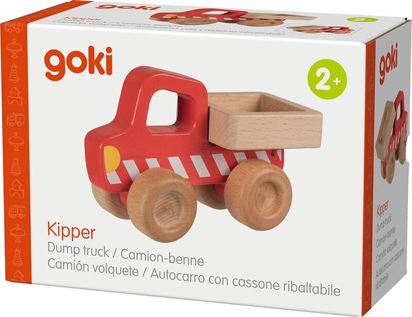 GOKI Kipper aus Holz, 14,5 x 6 x 9 cm, ab 2 Jahre