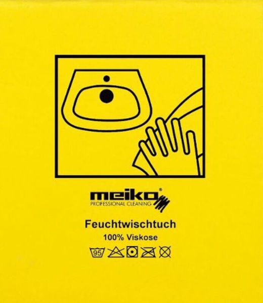Feuchtwischtücher mit Piktogramm, gelb "Bad", 10 Stück Feuchtwischtücher mit Piktogramm, gelb "Bad", 10 Stück