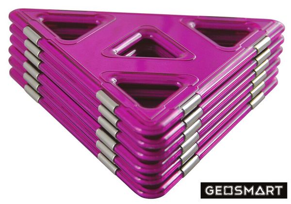 puzzle rack, magnetic tiles, geometry tiles, colorful triangle, stackable tiles