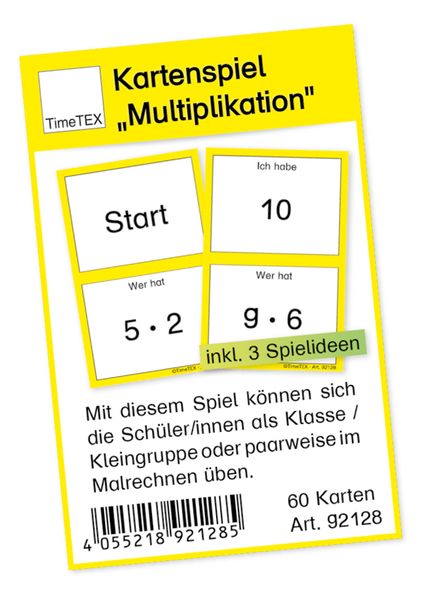 Kartenspiel Multiplikation, 60-tlg. Kartenspiel Multiplikation, 60-tlg.