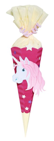 Geschwister-Schultüten-Bastelset Classic Line, Einhorn, 41 cm, 1 Set