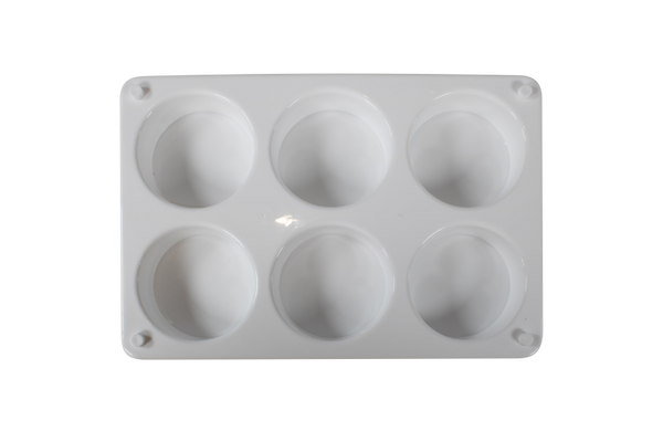 ELVIRAS 6er Tempera-Palette, unbefüllt, für 44 mm Blöcke