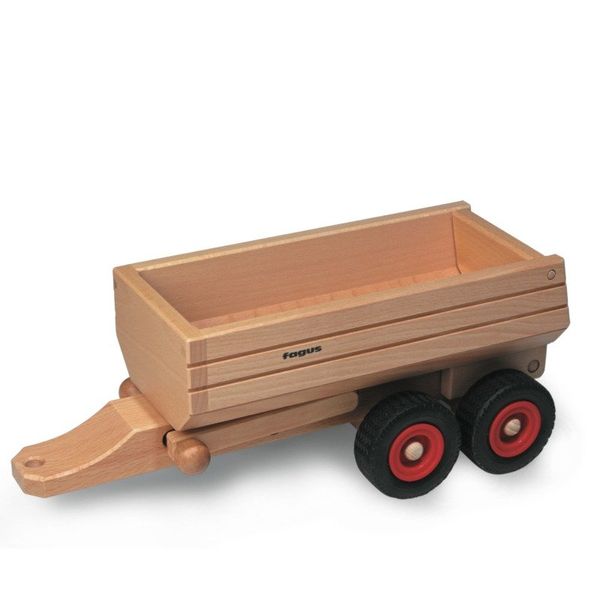 Holzwagen, Holzspielzeug, Kofferauflauf, Holzanhänger, Holzwagen-Set