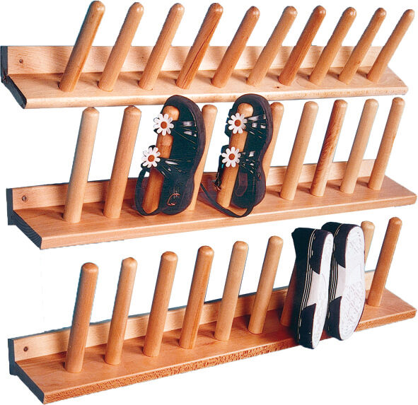 schuhe-storage, schuhregal, holz, dreifarbig, wandregal