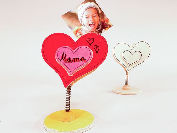 Holz-Memohalter Herz, 10 Stück Holz-Memohalter Herz, 10 Stück