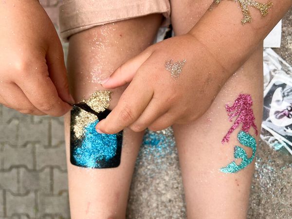 Glitzertattoo-Kinderfest-Set, 1 Set für 240 Glitzertattoos