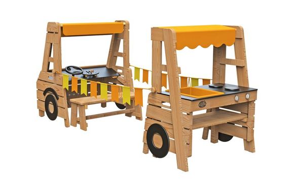 Outdoor Camping Car aus Holz, (LxBxH): 235 x 92 x 105 cm Outdoor Camping Car aus Holz, (LxBxH): 235 x 92 x 105 cm