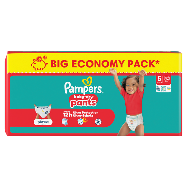 PAMPERS Baby Dry Pants Gr. 5, Junior 11-17 kg, (verschiedene Verpackungsgrößen)