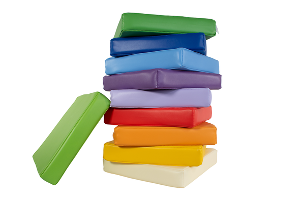 KITAEINKAUF Sitzkissen-Set, Kunstleder, Unifarben, 5 cm Höhe, 10 Stück KITAEINKAUF Sitzkissen-Set, Kunstleder, Unifarben, 5 cm Höhe, 10 Stück