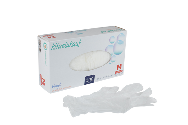 Handschuhe Vinyl, puderfrei, Gr. M, 100 Stk.