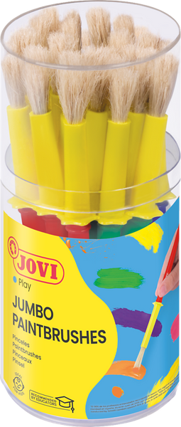 JOVI Schulpinsel mit Tropfschutz, Aufbewahrungsdose mit 20 Stück