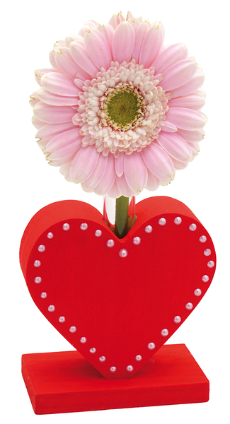 Herz-Vase zum Selbstgestalten Herz-Vase zum Selbstgestalten