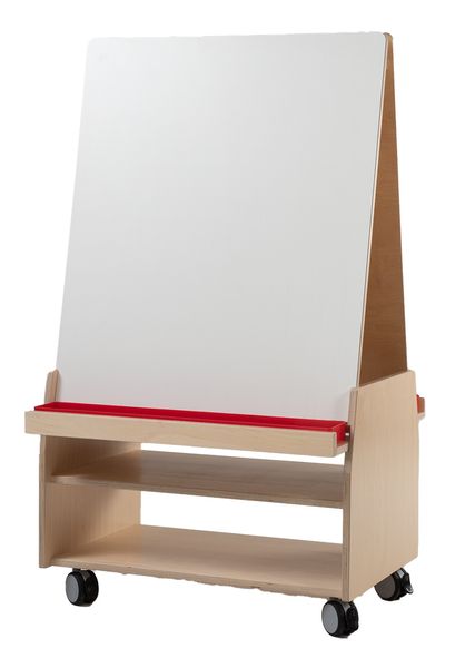 board easel, holzständer, verstellbar, schubladenaufbewahrung, rollen