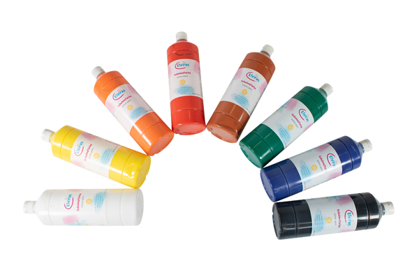 ELVIRAS Schulmalfarbe Basisset, 8 x 1000 ml (SONDERANGEBOT)