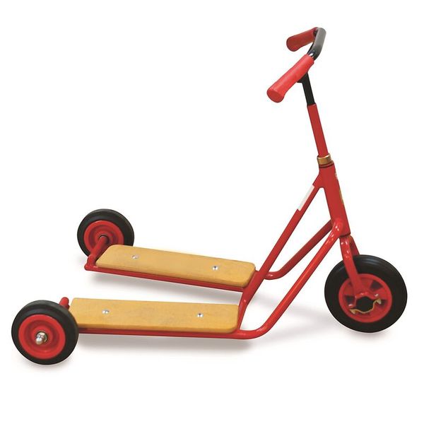  Scooter, Kleines Scooter, Rot, Holzplattform, Dreirad?