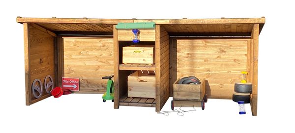 Fahrzeugunterstand mit Stauraum, offen, L/Bx/H: 98/322/106 cm