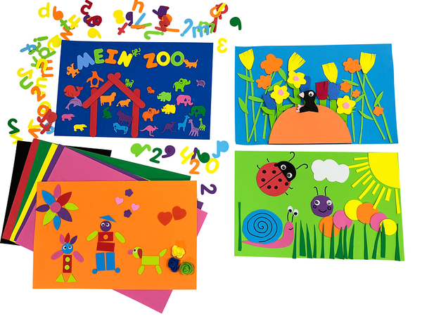 ELVIRAS Moosgummi Bastelset (4.181 Teile) ELVIRAS Moosgummi Bastelset (4.181 Teile)