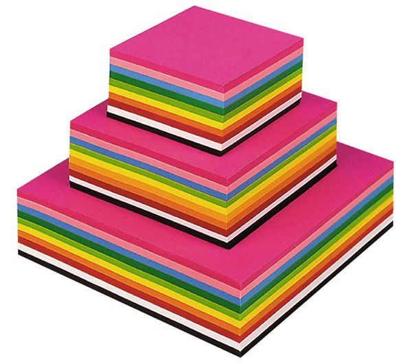 Origamipapier Basic Mix, rund, 12x12 cm, 500 Blatt