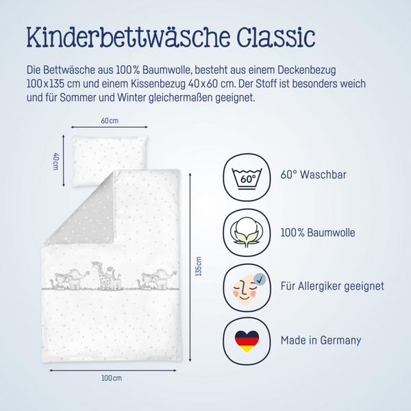 JULIUS ZÖLLNER Bettwäsche Dschungelbande, 100x135 cm JULIUS ZÖLLNER Bettwäsche Dschungelbande, 100x135 cm