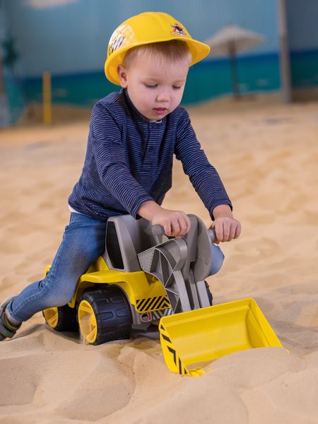 BIG Power-Worker Maxi Radlader Sitzbagger, LxBxH: 73 x 30 x 33,5 cm, bis 50 Kg, ab 3 Jahre
