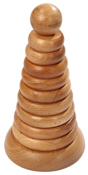 Holzspielzeug, Turm, Kegelig, Stapelspielzeug, Holz