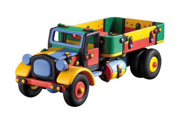 Holzspielzeug, Lastwagen, Bausatz, Kinderfahrzeug, Multicolor