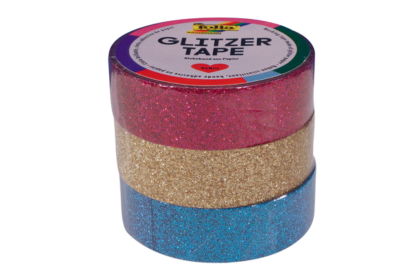 FOLIA Washi Tape, Glitzer, 3er Set