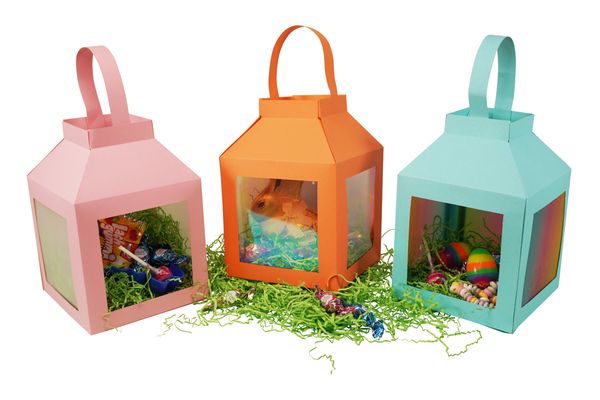 Laternen-Rohlinge, eckig, Pastell, 5 Stück Laternen-Rohlinge, eckig, Pastell, 5 Stück