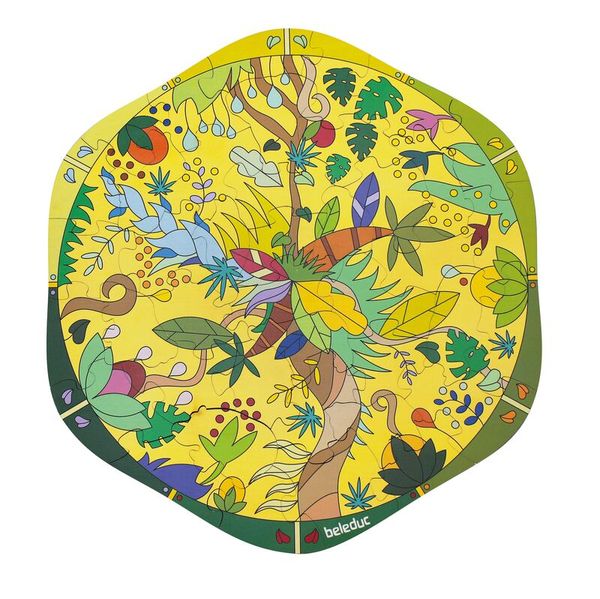 Tischdecke, Waldtier, Jungle, Naturmuster, Gelb