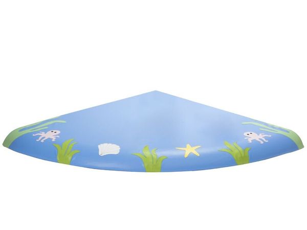 Spielmatte für Ecke, Schaumstoff/ Kunstleder, Motiv Ozean, HxTxB: 140 x 140 x 10 cm