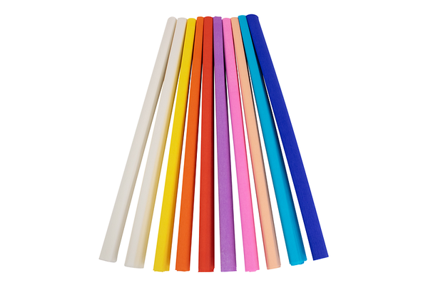 ELVIRAS Krepp-Papier Mixfarben Sommer, 10 Farben