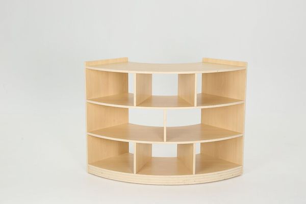 rundregal, holzregal, curved shelf, holzwerk, regal