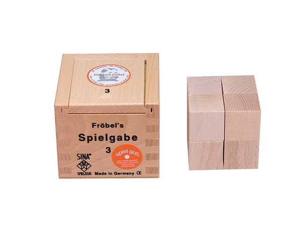 Holzblocke, Spielewürfel, 3er Block, Naturholz, Spielzeugwürfel