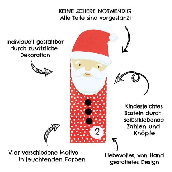 Geschenketaschen (Adventskalender) Nikolaus, 24 Tütensets (SONDERANGEBOT) Geschenketaschen (Adventskalender) Nikolaus, 24 Tütensets (SONDERANGEBOT)
