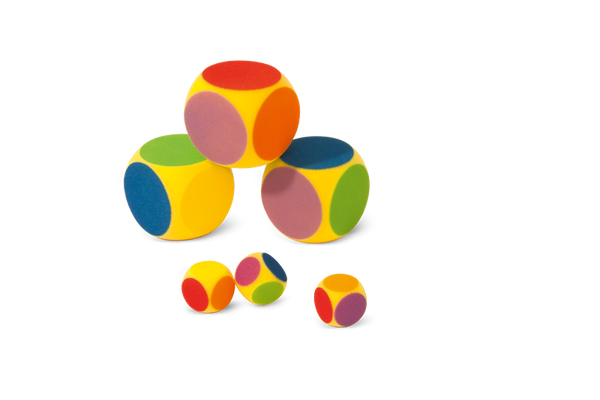 würfel, spielwürfel, bunt, dot-ansicht, kugelwürfel