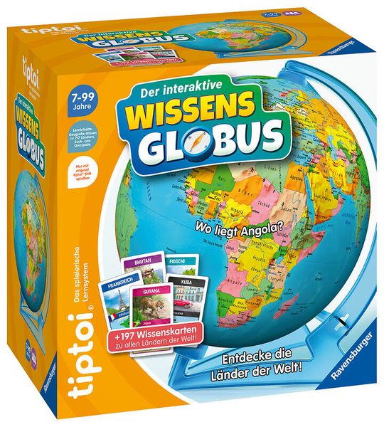 RAVENSBURGER tiptoi® Der interaktive Wissens-Globus, 1 - 4 Spieler, ab 7 Jahre RAVENSBURGER tiptoi® Der interaktive Wissens-Globus, 1 - 4 Spieler, ab 7 Jahre