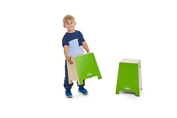 Kleinholzstuhl, Kinderstuhl, Grüner Klappstuhl, Holzstuhl, Stuhl mit Griffen
