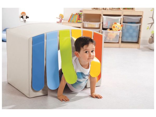 Babymodul Brücke mit Regenbogenvorhang, Schaumstoff, 1-3 Jahre Babymodul Brücke mit Regenbogenvorhang, Schaumstoff, 1-3 Jahre