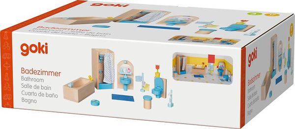 Badezimmer-Set, Holzspielzeug, Kleinteile, Bau-Set, Miniaturmöbel