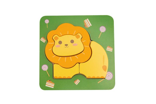 8 Bambini Puzzle + Aufbewahrungsregal, Holz, ab 2 Jahre